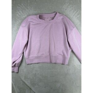 Lululemon Softstreme Perfectly Oversized Cropped Crew Sweatshirt Pink Yoga